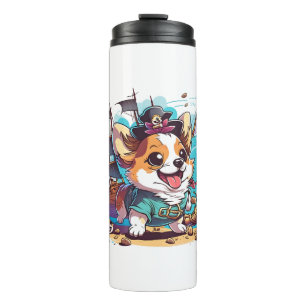 Corgi Dog Pirate Thermosbeker