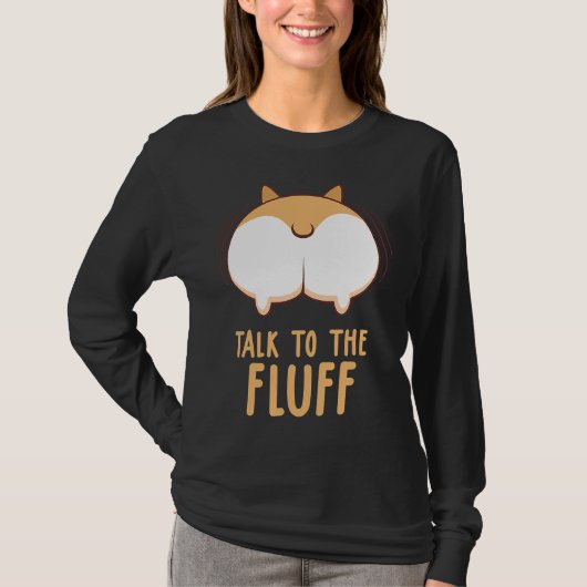 Corgi Dog praat met de fluff T-shirt (Voorkant)