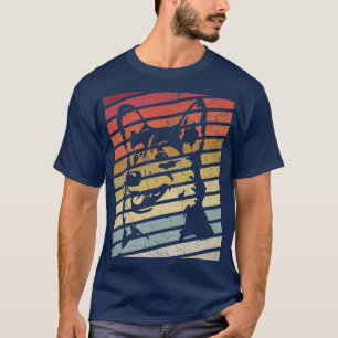 Corgi Dog Print Retro 70s Silhouette Doggy T-shirt