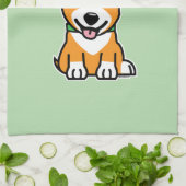 Corgi dog puppy Pembroke Welsh Christmas Santa hat Theedoek (Gevouwen)