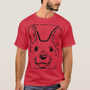 Corgi Dog Puppy Trendy Distress253 T-shirt