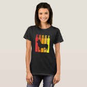 Corgi Dog Retro Silhouette Breed Grappig T-shirt (Voorkant volledig)