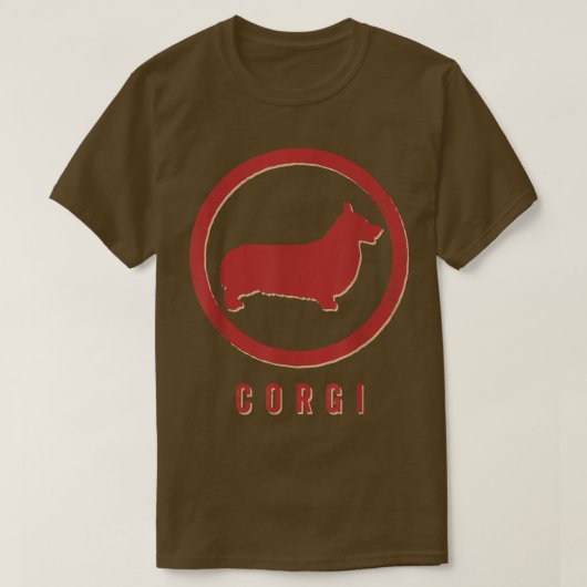 Corgi Dog Retro  T-shirt (Design voorkant)