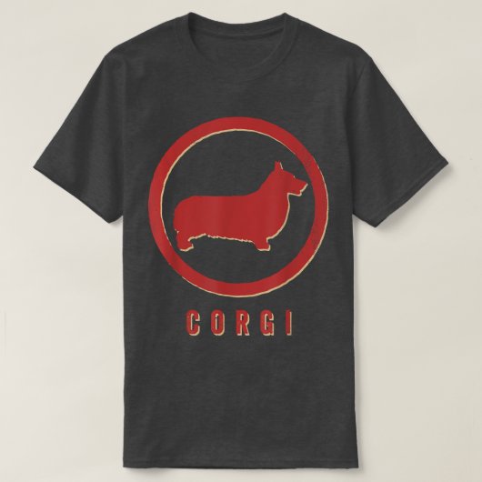Corgi Dog Retro T-Shirt (Design voorkant)