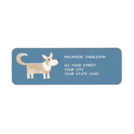 Corgi Dog Return Address Etiket