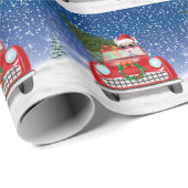 Corgi Dog rijdt met sneeuwkerst Cadeaupapier (Rol Hoek)