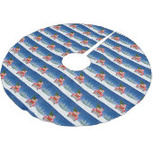 Corgi Dog rijdt met sneeuwkerst Kerstboom Rok (Gekanteld)