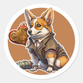 Corgi Dog Ronde Sticker