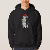 Corgi Dog Santa Hat Kerstmis met kerstmis Hoodie (Voorkant)