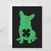 Corgi Dog Shamrock Irish Saint Patricks Day Feestdagenkaart (Voorkant)