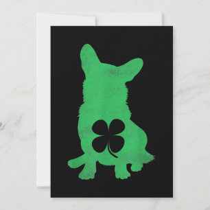 Corgi Dog Shamrock Irish Saint Patricks Day Feestdagenkaart