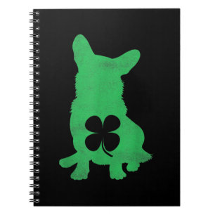 Corgi Dog Shamrock Irish Saint Patricks Day Notitieboek