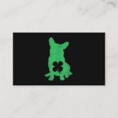 Corgi Dog Shamrock Irish Saint Patricks Day Visitekaartje (Voorkant)