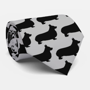 Corgi Dog Silhouette Stropdas