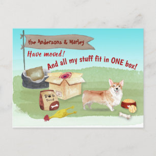 Corgi Dog-speelgoed verplaatsen Ons nieuwe thuis   Briefkaart