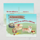 Corgi Dog-speelgoed verplaatsen Ons nieuwe thuis   Briefkaart (Voorkant / Achterkant)