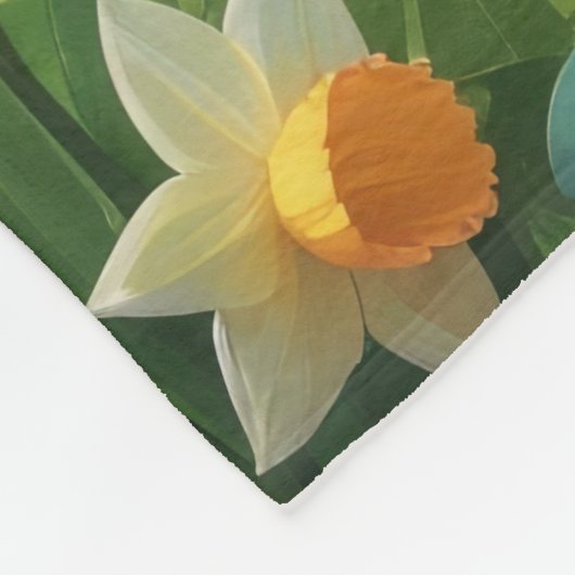 Corgi Dog Spring Bloemen Schilderen Fleece Deken (Hoek)