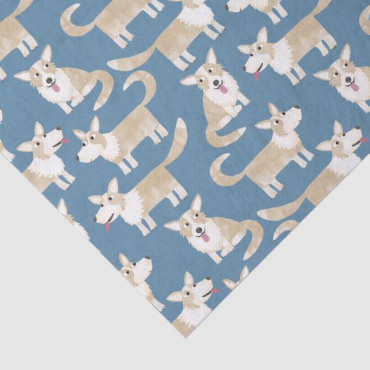 Corgi Dog Tissuepapier (Detail)