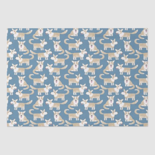 Corgi Dog Tissuepapier (Voorkant)