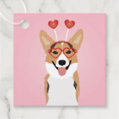 Corgi Dog Valentijnsdag Bedankjes Labels (Voorkant)