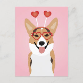 Corgi Dog Valentijnsdag Briefkaart