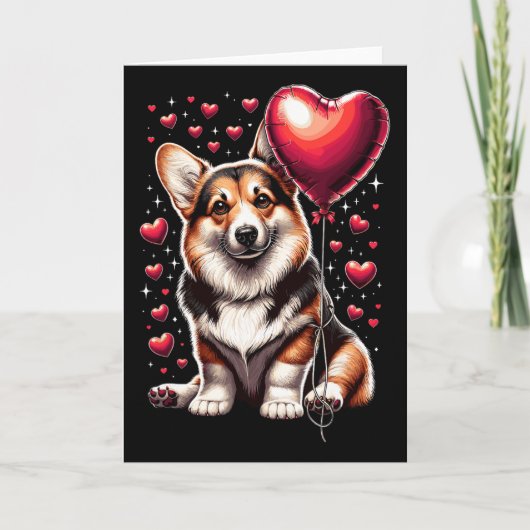 Corgi Dog Valentine's Day Dog Owner Valentine 1 Kaart (Voorkant)