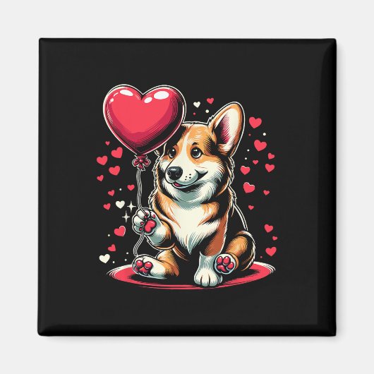 Corgi Dog Valentine's Day Dog Owner Valentine  Magneet (Voorkant)