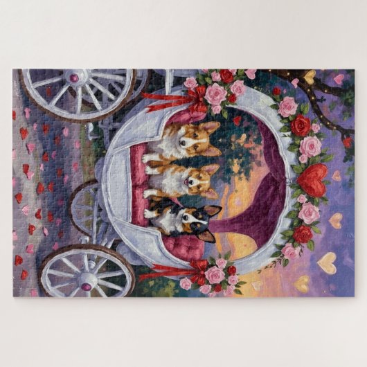 Corgi Dog Valentine's Day  Legpuzzel (Horizontaal)