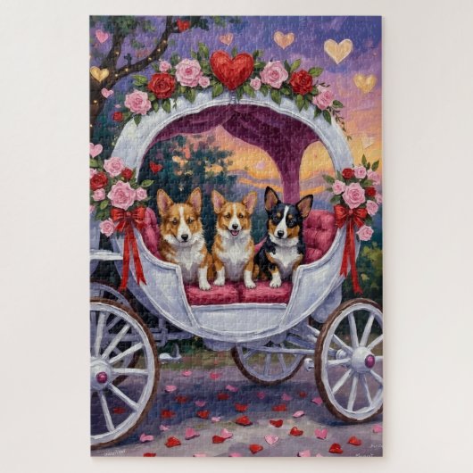 Corgi Dog Valentine's Day Legpuzzel (Verticaal)
