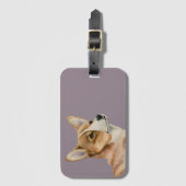Corgi Dog Waterverf Art Bagagelabel (Voorkant (verticaal))