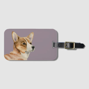 Corgi Dog Waterverf Art Bagagelabel