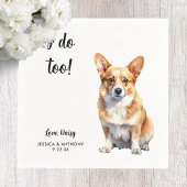 Corgi Dog Wedding Servet