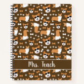 Corgi Dogs Funny Cute Personalized Notitieboek (Voorkant)