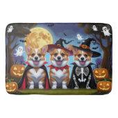 Corgi Dogs Pumpkin Halloween Grappig Badmat (Voorkant)