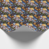 Corgi Dogs Pumpkin Halloween Grappig Cadeaupapier (Hoek)