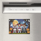 Corgi Dogs Pumpkin Halloween Grappig Magneet (Insitu (Vaatwasser))