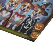 Corgi Dogs Pumpkin Halloween Grappig Snijplank (Hoek)