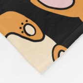 Corgi Dogs, Schattigee naadloze achtergrond. Fleece Deken (Hoek)