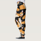 Corgi Dogs, Schattigee naadloze achtergrond. Leggings (Links)