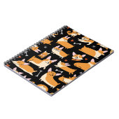 Corgi Dogs, Schattigee naadloze achtergrond. Notitieboek (Linkerzijde)