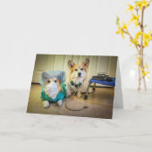 Corgi Dokter en verpleegster spoedig hersteld kaar Kaart (Gele Bloem)