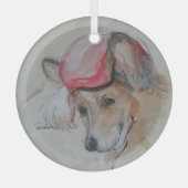 Corgi door Hevener Glas Ornament (Voorkant)