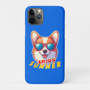 Corgi draagt een zonnebril Enjoy summer Case-Mate iPhone Case