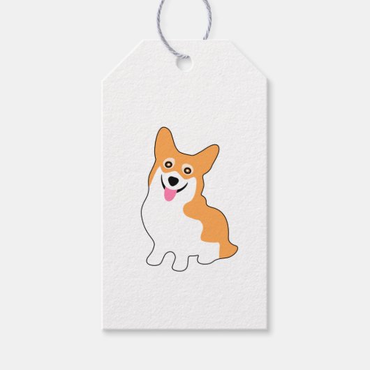 Corgi Drawing Cadeaulabel (Voorkant)