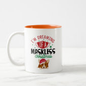Corgi Dreaming of a MaskLESS Kerstmis | Financieri Tweekleurige Koffiemok (Links)