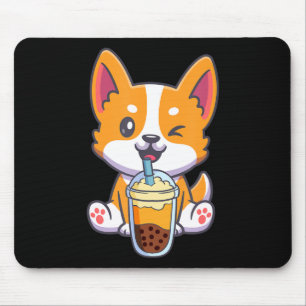 Corgi Drink Boba Bubble Tea Drink Dog Anime Kaw Muismat