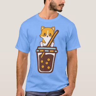 Corgi Drink Boba Tea Fun Kawaii Bubble Tea Love T-shirt