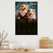 Corgi Duo 2026 Agenda Poster (Keuken)