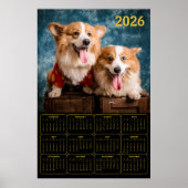 Corgi Duo 2026 Calendar Poster (Voorkant)