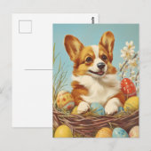 Corgi  Easter Briefkaart (Voorkant / Achterkant)